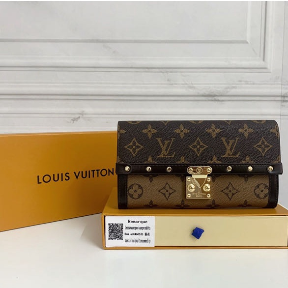 Ví Dài 100% Chính Hãng Họa Tiết LV / Louis Vuitton Cổ Điển M60535 Dành Cho Nữ