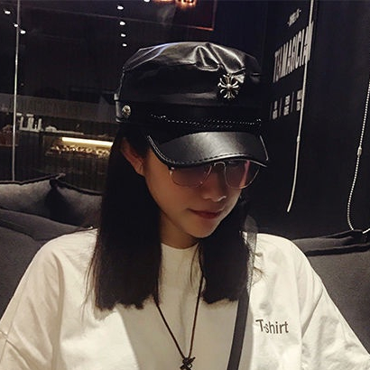 Mũ Thủy Thủ Màu Xanh Navy Đan Chéo Phong Cách Retro
