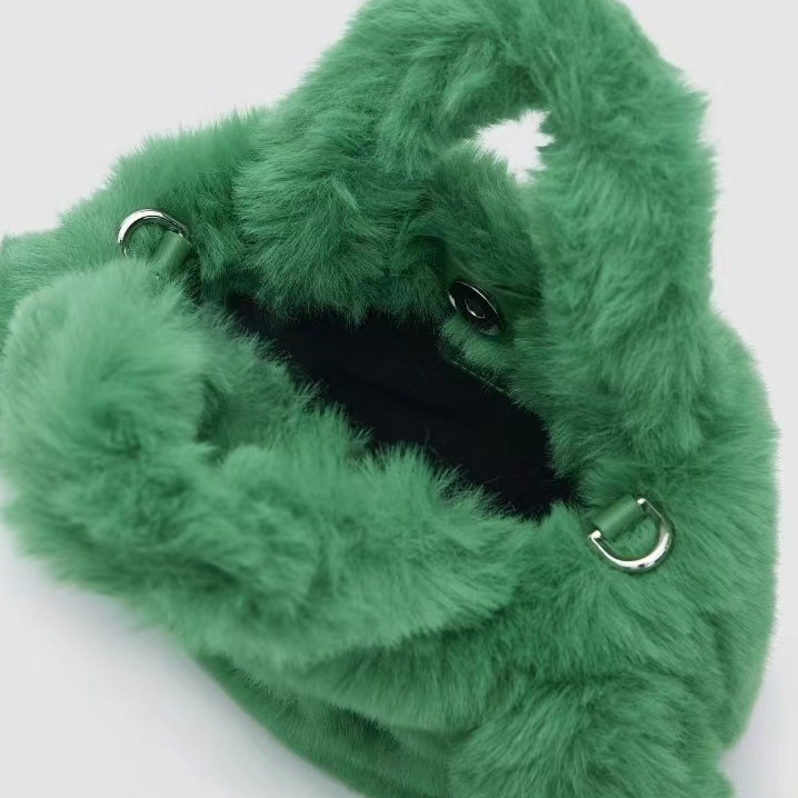 Túi Xách Lông Nhung Hình Chú Cún Mắt To Dễ Thương Xinh Xắn Dành Cho Nữ