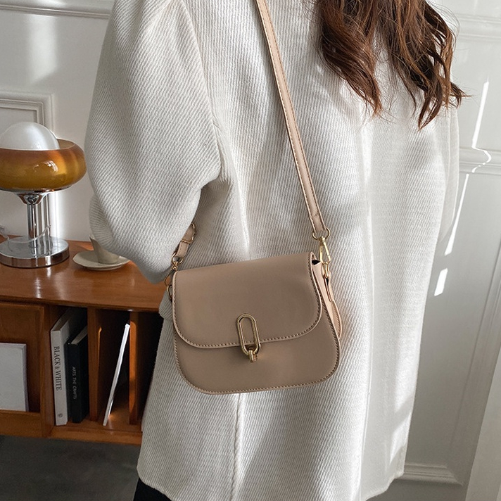 Túi Đeo Chéo Có Khóa Kiểu Dáng Đơn Giản Phong Cách Phương T