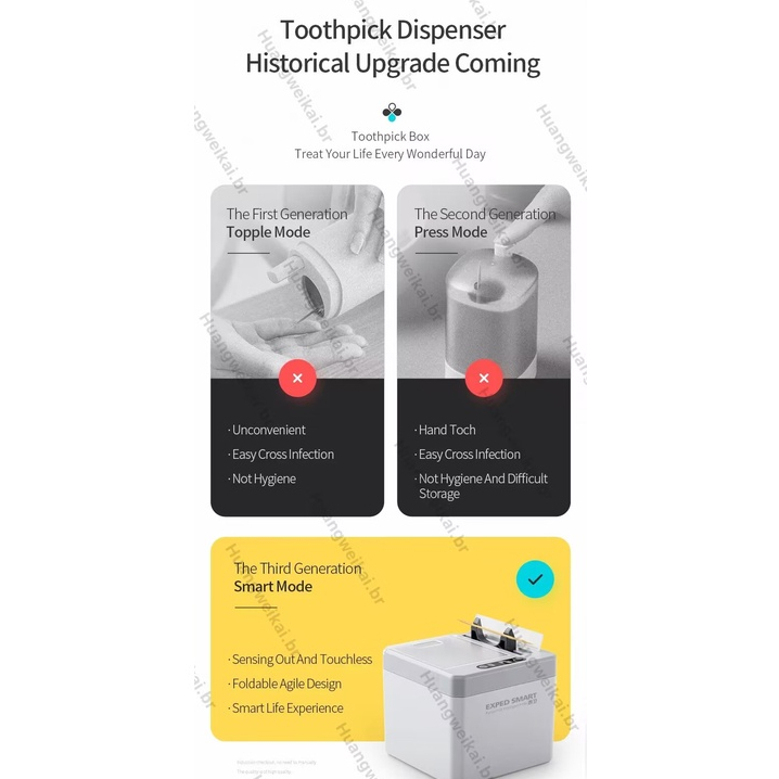 Hộp Đựng Tăm Xỉa Răng Cảm Ứng Thông Minh Tự Động Bật Lên Cho Nhà Hàng Khách Sạn Giá Đỡ