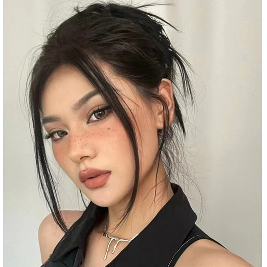 Kẹp Tóc Giả Rơm Đính Bông Hoa Phong Cách punk Cho Nữ