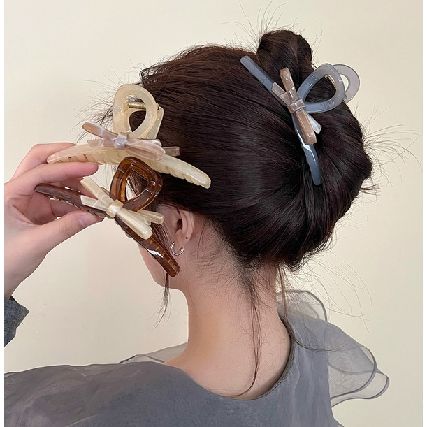 Kẹp Tóc Nơ Lớn 13cm Thời Trang Xuân Hè Mới Chất Lượng Cao Cho Nữ