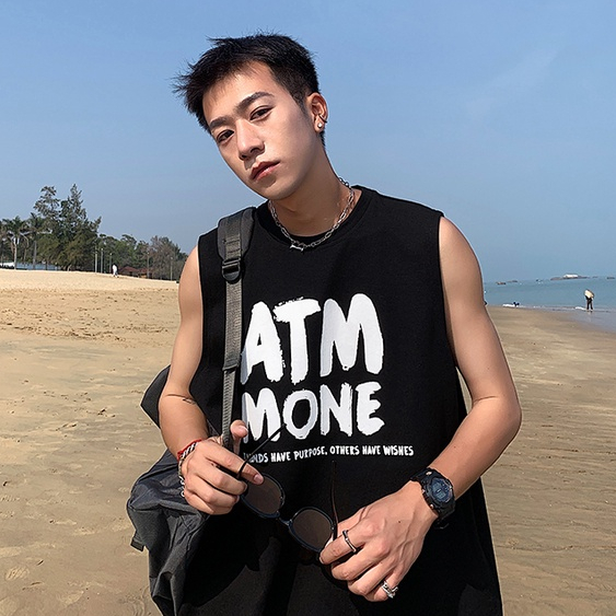 Áo Thun Thể Thao Sát Nách In Logo Thời Trang Mùa Hè Cho Nam