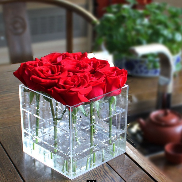 Hộp đựng hoa KESOTO bằng acrylic trong suốt trang trí đám cưới