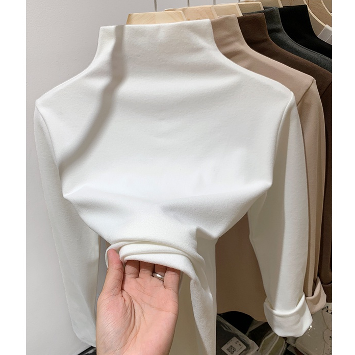 Áo Thun Cao Cổ Dài Tay Mềm Mại Cơ Bản 58673
