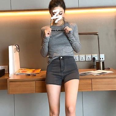 ZHELIHANGFEI Quần Jean Lưng Cao Ôm Dáng Thời Trang Cho Nữ