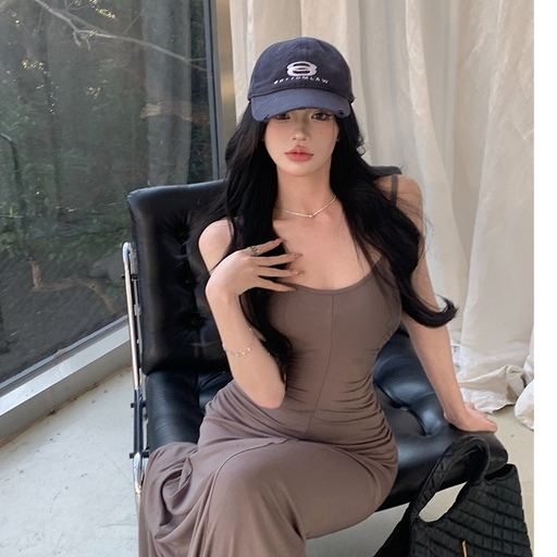 Đầm Lửng Hai Dây Thời Trang Mùa Hè Quyến Rũ Cho Nữ