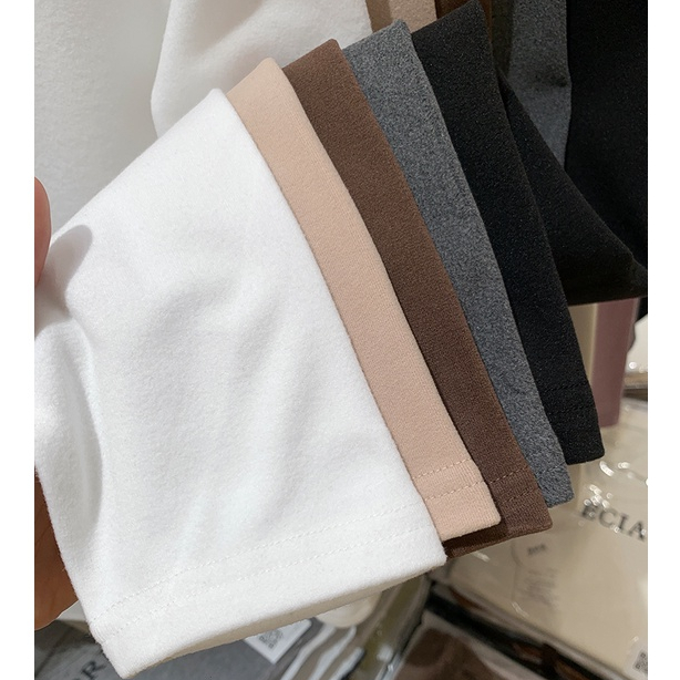 Áo Thun Cao Cổ Dài Tay Mềm Mại Cơ Bản 58673