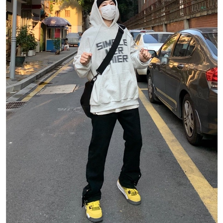 ZHELIHANGFEI Quần Jean Dài Dáng Rộng Ống Suông Thiết Kế Phong Cách Đường Phố Mỹ Cá Tính