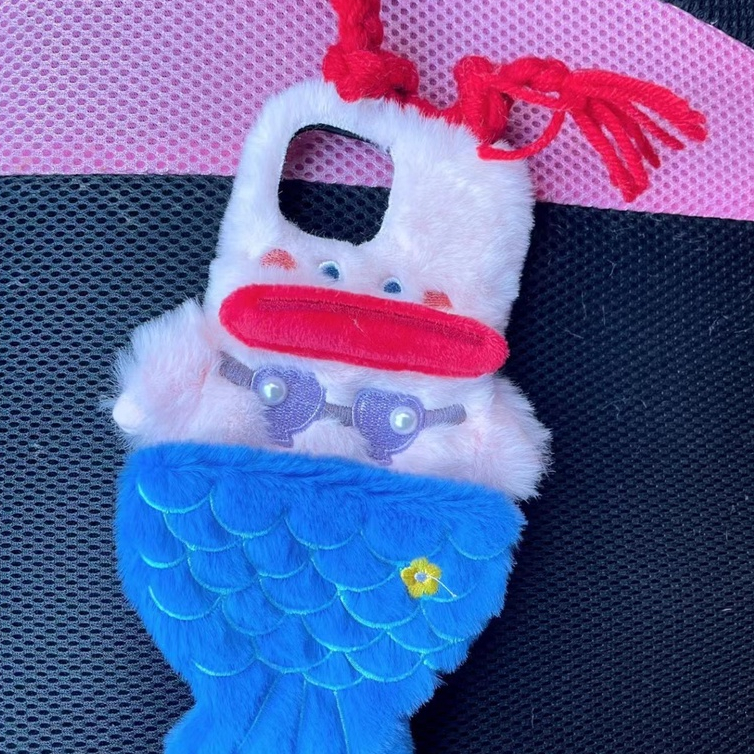 Ốp Điện Thoại Mềm Hình Nàng Tiên Cá Nhồi Bông Cho iPhone 14 12 11 13 Pro Max 7 8 Plus 6s Pro max xr xs max