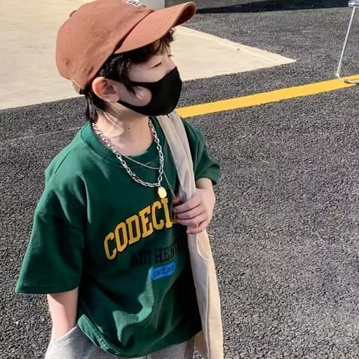 Áo thun BXPB tay ngắn dáng rộng in họa tiết size 110-160 thời trang Hàn Quốc mùa hè dành cho trẻ em