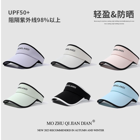 Mũ Chống Nắng Vành Rộng Hở Chóp Có Dây Buộc Che Phủ Toàn Diện Chống Tia Cực Tím Thời Trang Mùa Hè Cho Nữ