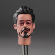 1:6 scale iron man tony stark head sculpt for 12" male action figure body toy