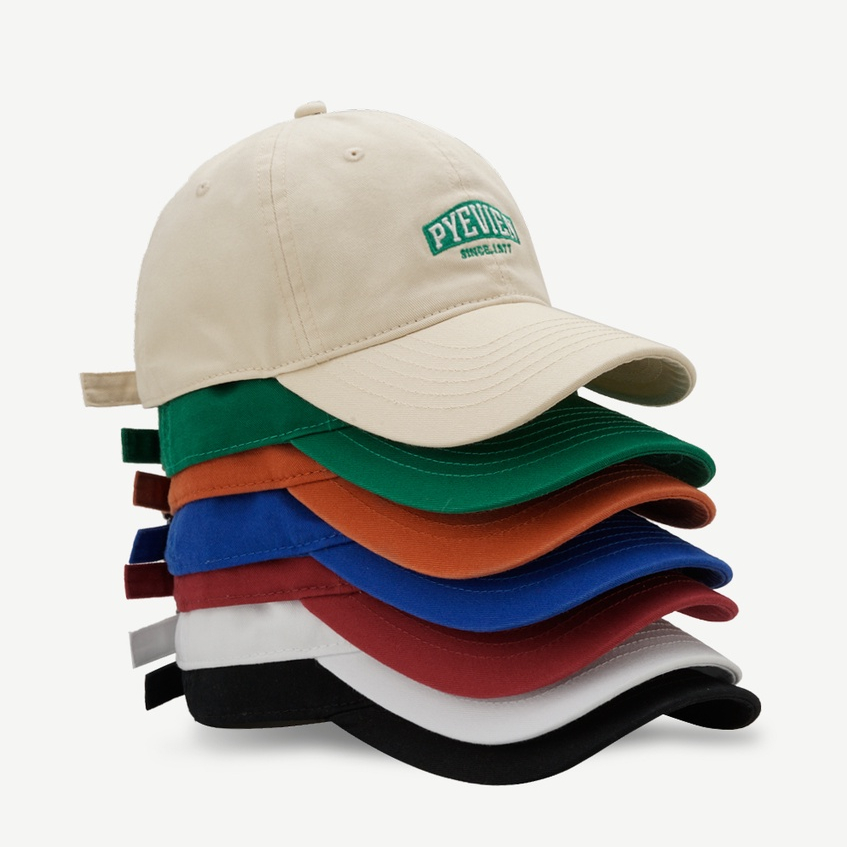 Mũ Lưỡi Trai Mềm Thêu Chữ Phong Cách Hàn Quốc Thời Trang Xuân Hè Cho Cặp Đôi