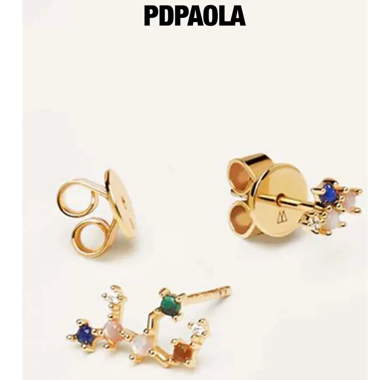 Pdpaola Twelve Constellation Earrings Đôi Khuyên Tai Bạc 925 Hình Chòm Sao Pdpaola Twelve Thiết Kế Mới Cao Cấp Dành Cho Nữ