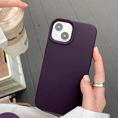 Berry Ốp Điện Thoại Silicon Dẻo Màu Tím Thời Trang Cho iphone 15 14 13 12 11 pro max 14 15 plus