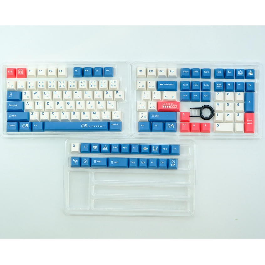 GMK Blue Keycap, 129 Phím Keycaps PBT Cherry Profile DYE-SUB Cá Tính GMK Keycaps Cho Bàn Phím Cơ