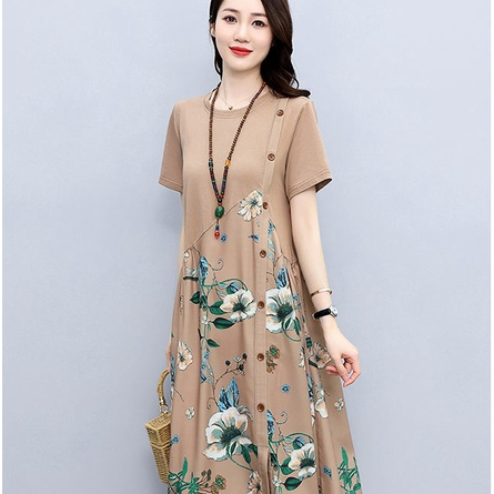 Đầm Chữ A Dáng Rộng Thời Trang Mùa Hè 2023 Phong Cách retro Mới