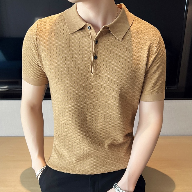 Áo Polo Thun Vải Lụa Lạnh Mỏng Dáng Ôm Thời Trang Cao Cấp Size M-3XL