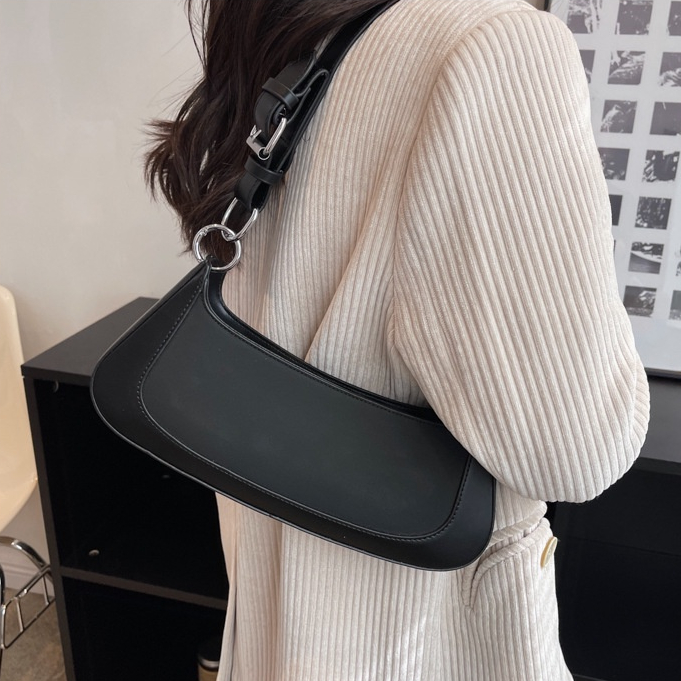 MISCHA Túi Đeo Vai MISCHA Chất Liệu PU Phong Cách retro Âu Mỹ Dễ Phối Đồ Thời Trang