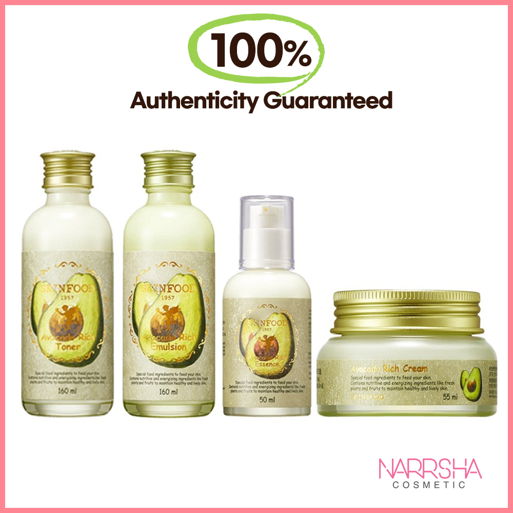 Avocado Rich (Emulsion - 160ml, Toner - 160ml, Cream - 55ml, Essence - 50ml)