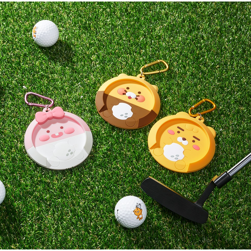 🎀【SALE In Stock】 KAKAO FRIENDS Golf Smile Putting Disk Name Tag/ Keyring/ Keychain