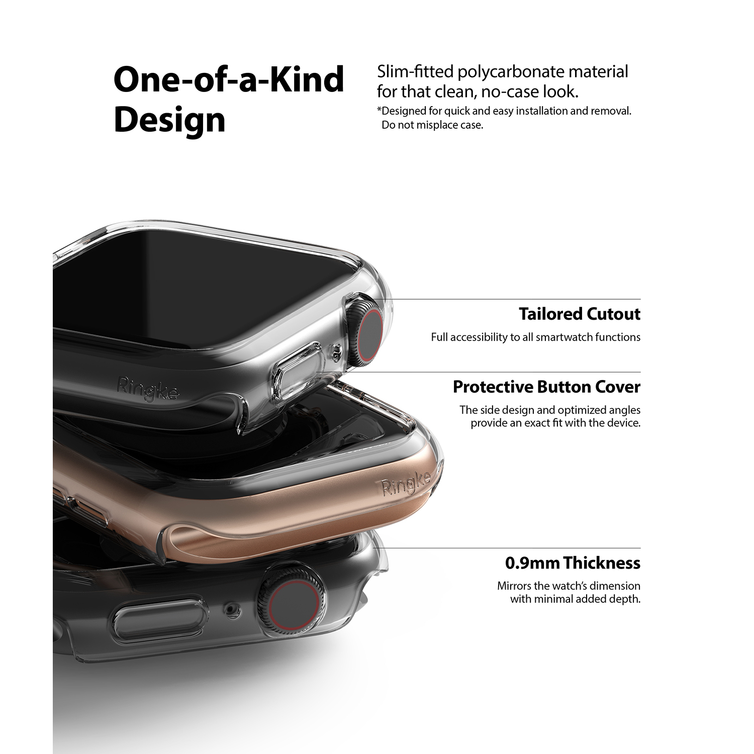 Ringke Ốp Cứng Siêu Nhẹ Chống Trầy Xước Cho Apple Watch 6 5 4 SE SE2 44mm 40mm