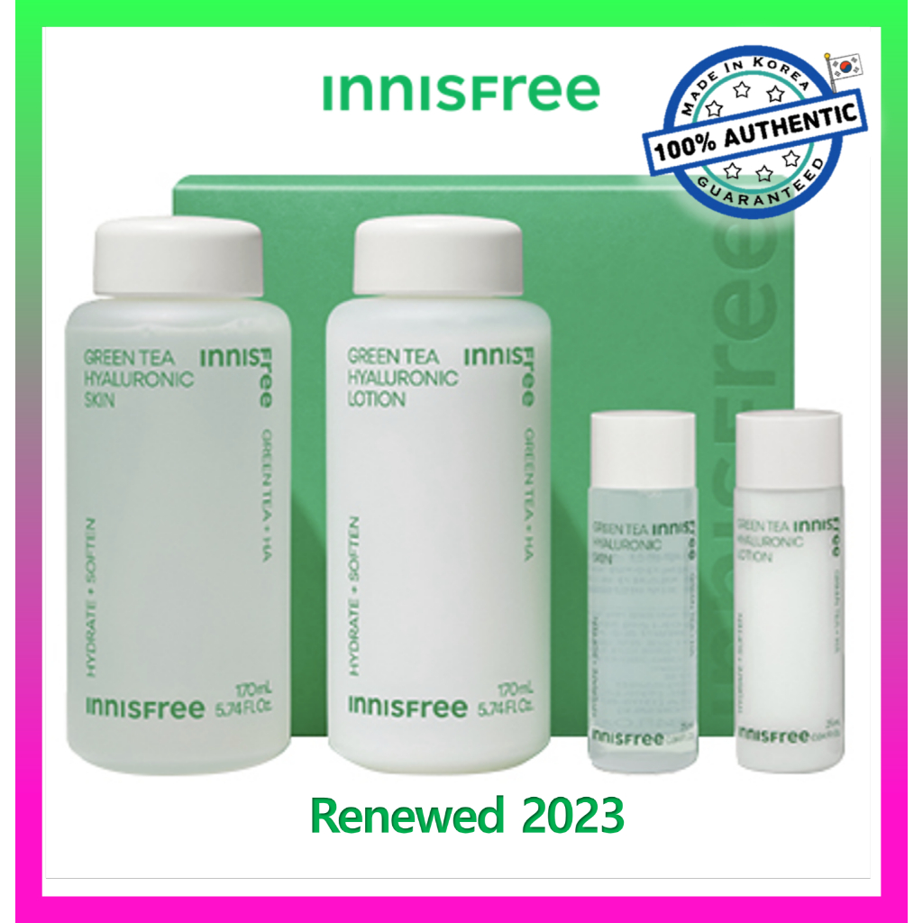 Bộ Sản Phẩm Chăm Sóc Da Chiết Xuất Trà Xanh innisfree / innisfree Green Tea Hyaluronic SkinCare SET (2023 AD)