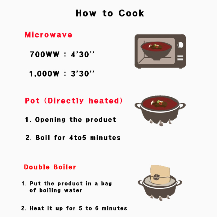 Cj Bibego Bộ Sưu Tập Hàn Quốc Jjiage Kimchi Soup Series 500g 460g