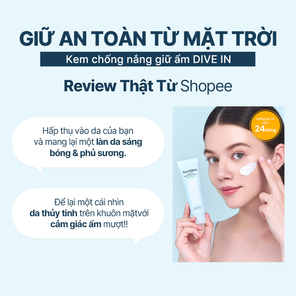 Kem chống nắng TORRIDEN SPF50+ PA++++ dưỡng ẩm khối lượng nhẹ 60ml