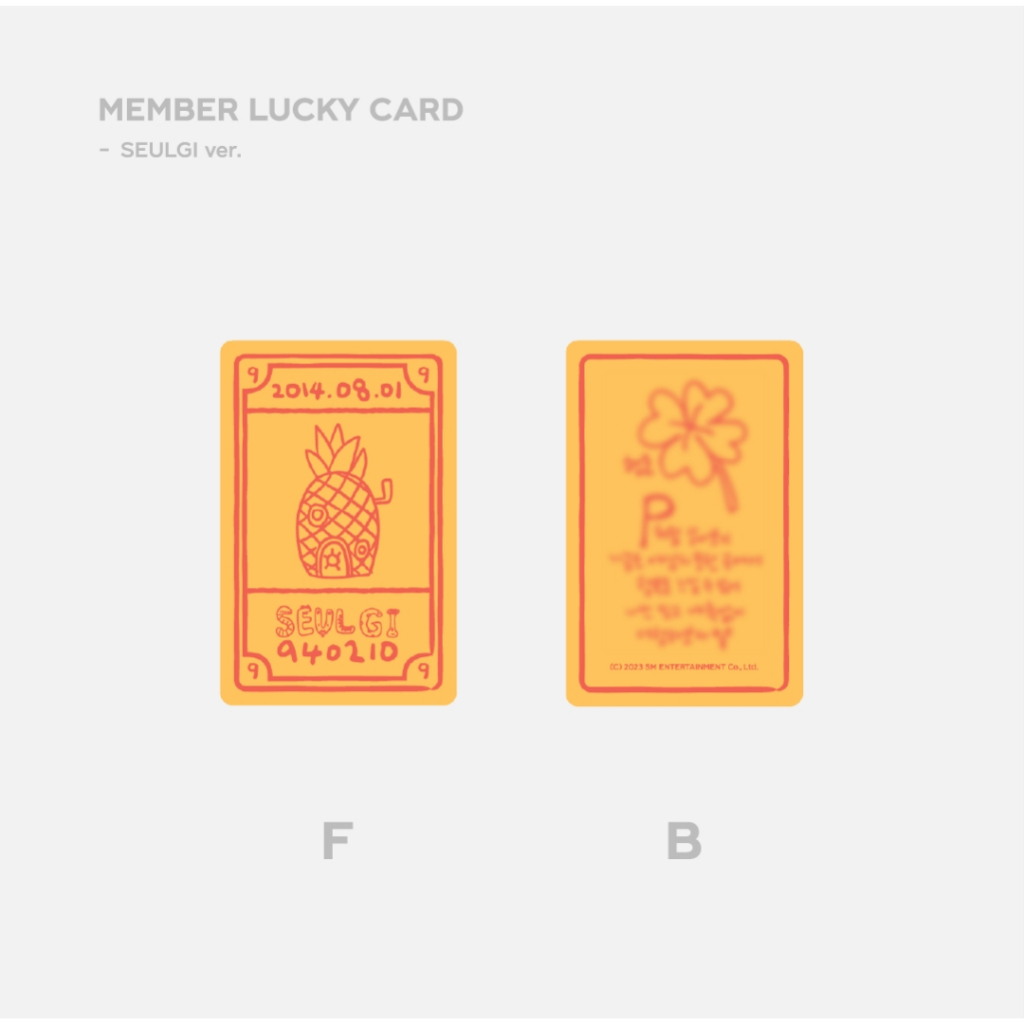 Red Velvet 9th Anniversary Lucky Card Set