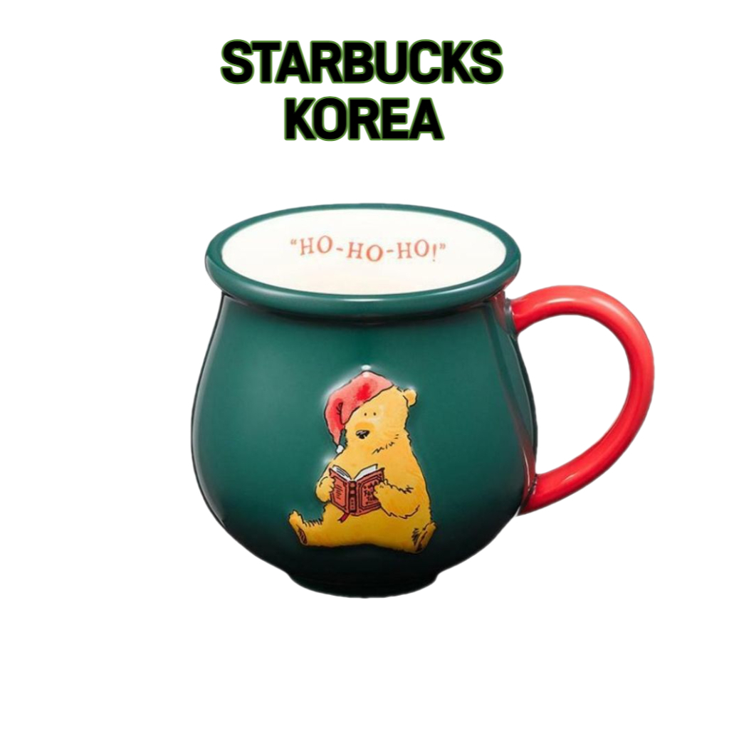 Cốc Sứ  Starbucks 2022 Christmas Bear Mug Korea 355ml