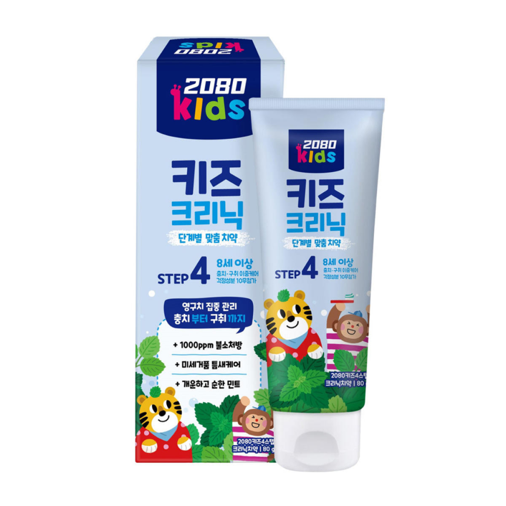 Hàn Quốc aekyung 2080 Trẻ em 4 Step kem đánh răng 80g tuổi : 8~9