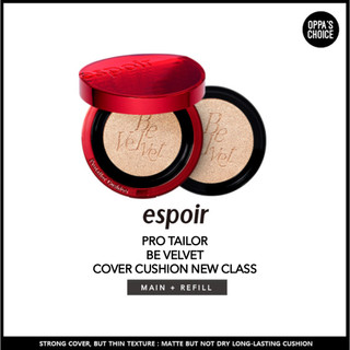Kem nền espoir pro tailor be velvet cushion spf34 pa++ 13g*2 new class