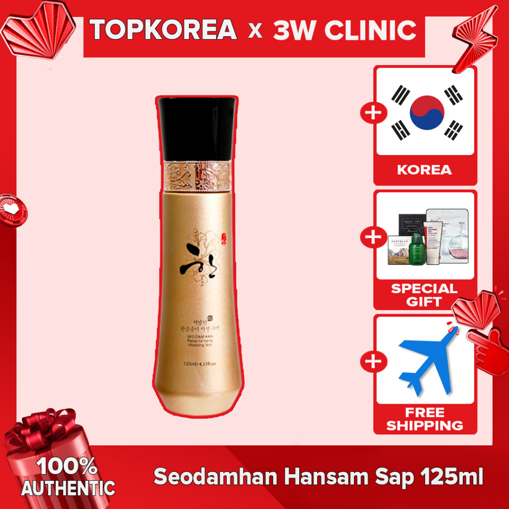 ★3W CLINIC★Seodamhan Hansam toner125ml / TOPKOREA Nước Hoa Hồng Seodamhan panax 125ml Giúp Cân Bằng Da