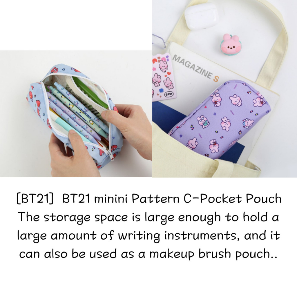 Bt21 minini pattern c-pocket pouch  - 6 ký tự