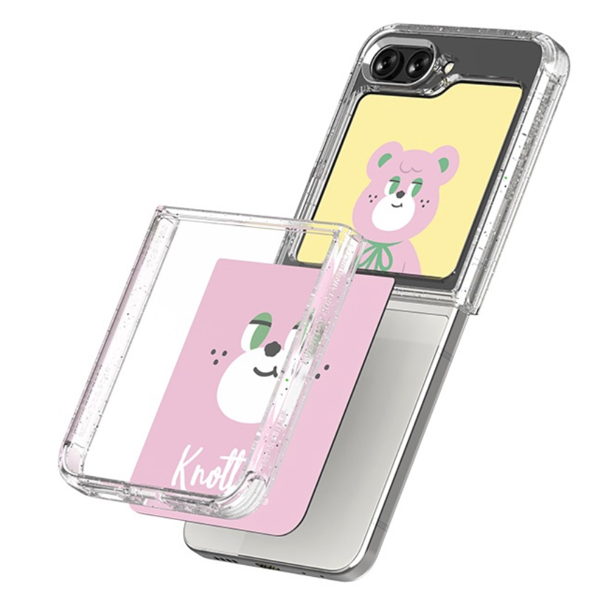 Bao Da Nắp Gập In Hình Gấu Suga Cho Galaxy Z Flip5