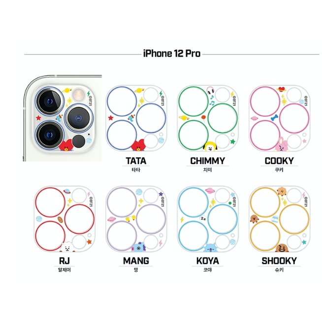 Ốp Điện Thoại Bảo Vệ Camera In Hình BT21 Cho IPhone