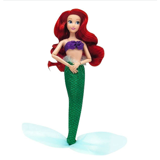 Búp Bê Công Chúa Disney Ariel Cổ Điển, Nàng Tiên Cá Nhỏ, 31cm, Bao Gồm Cọ Kèm Khuôn Làm Đồ Chơi Đầy Đủ