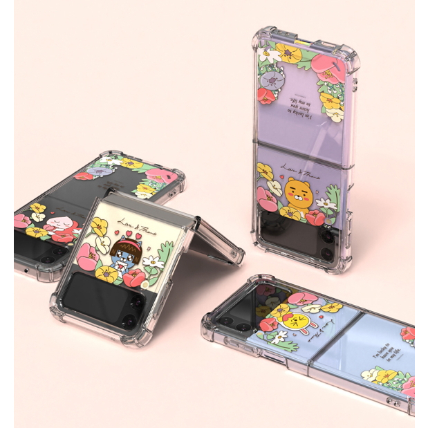 Ốp Điện Thoại Trong Suốt Họa Tiết Kakao Friends Cho Samsung Galaxy Z Flip4 / Z Flip 3 5G