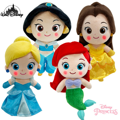 Disney authentic princess 25cm ariel cinderella jasmin belle đồ chơi nhồi bông sang trọng