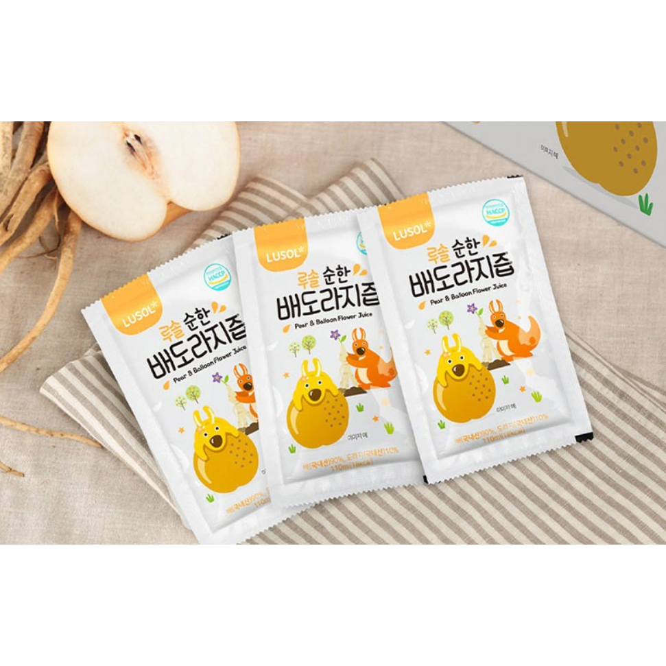 Hộp 30 gói nước ép lê rễ cát cánh LUSOL Mild 110ml