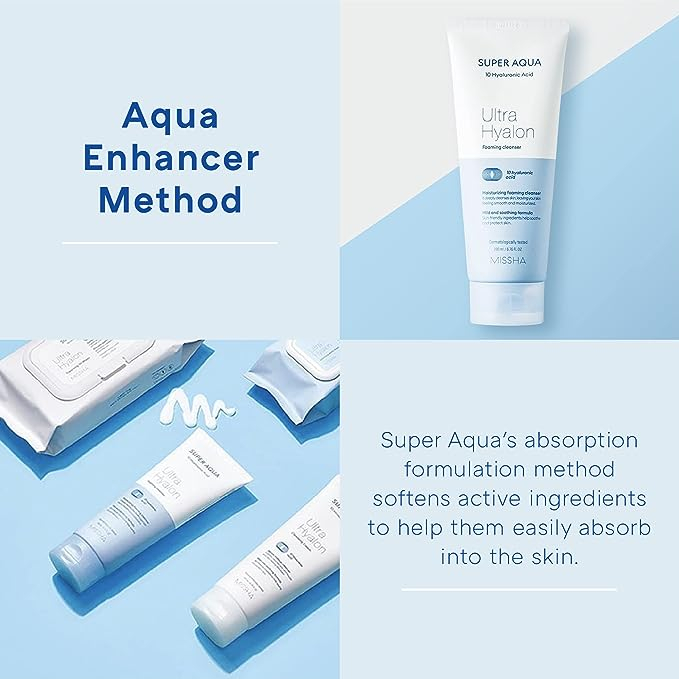 Sữa Rửa Mặt Tạo Bọt Missha Super Aqua Ultra Hyalron Cleansing Foam 200ML