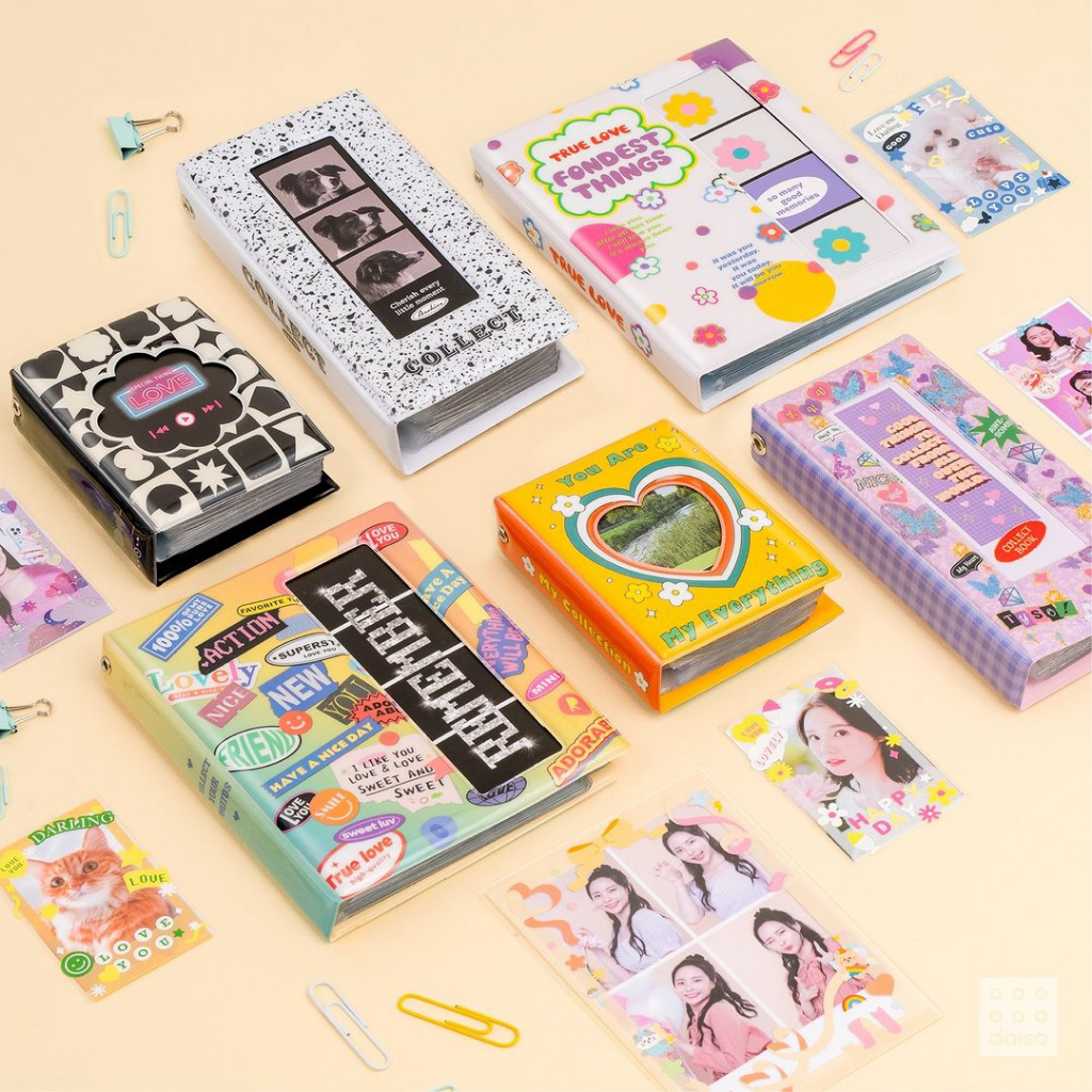 DAISO Album Ảnh Rộng 4 Ngăn 20 / 60 Ngăn Thiết Kế Dễ Thương