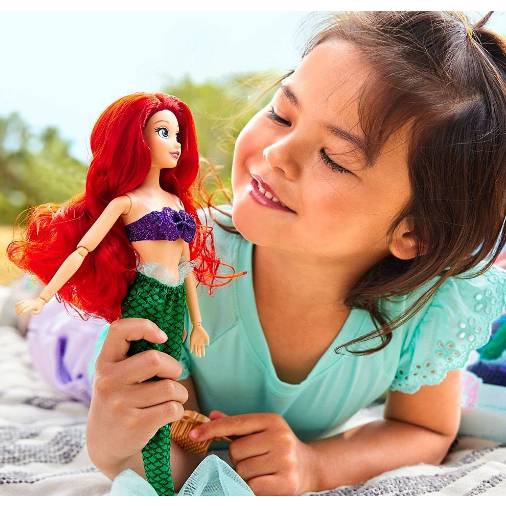 Búp Bê Công Chúa Disney Ariel Cổ Điển, Nàng Tiên Cá Nhỏ, 31cm, Bao Gồm Cọ Kèm Khuôn Làm Đồ Chơi Đầy Đủ