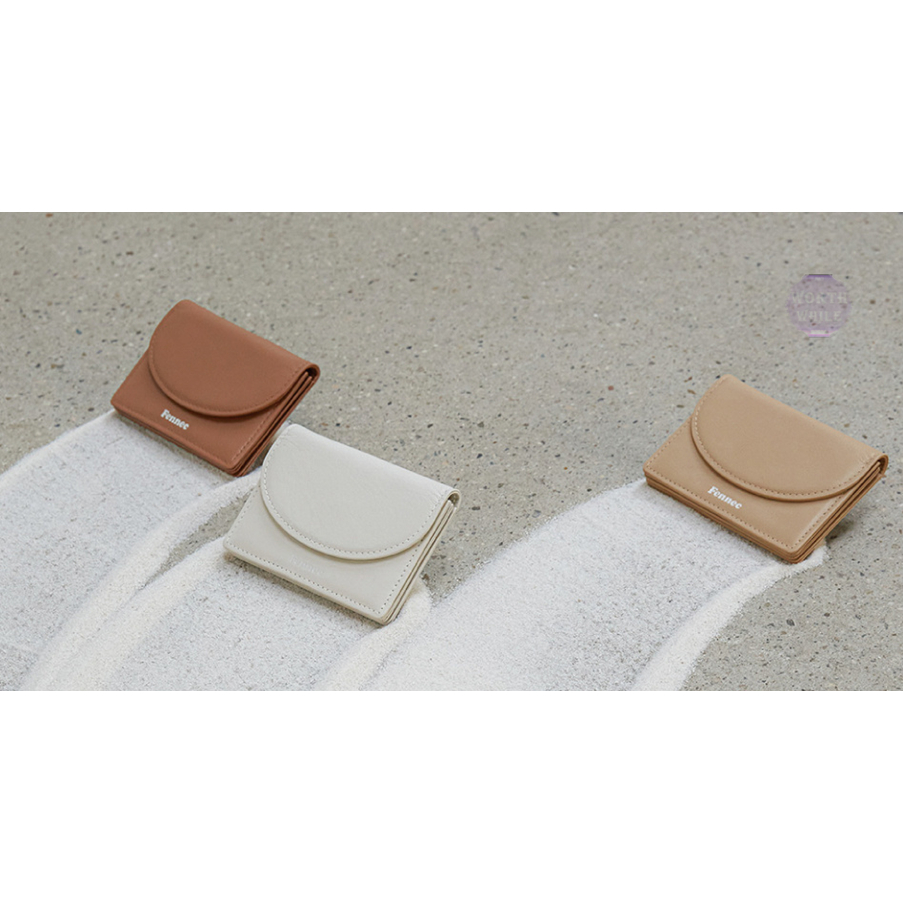 Fennec halfmoon accordion pocket wallet / card holder & coin purse / made in korea / daily stylish card holder & wallet / cute mini card holder & wallet