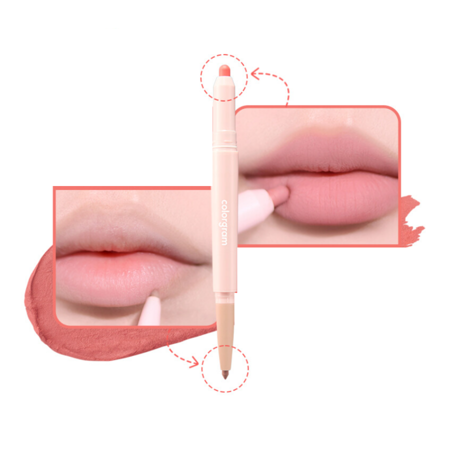 Bút kẻ viền môi Colorgram All-in-one 0,5g+0,2g 4 màu