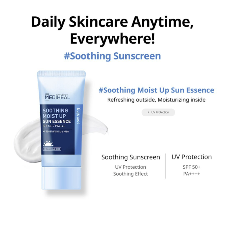 Kem Chống Nắng Mịn Da MEDIHEAL SOOTHING MOIST SUN ESSENCE  45ml