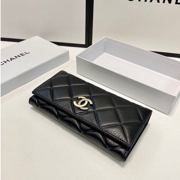 Ví Da Bò Dáng Dài Gấp Đôi Thời Trang Cao Cấp Cho Nữ